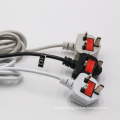 PK-001      BSI ASTA UK PLUGS 1362 1363 UK POWER CABLES WITH FUSE 13A 5A 3A H03VVH2-F 2X0.75